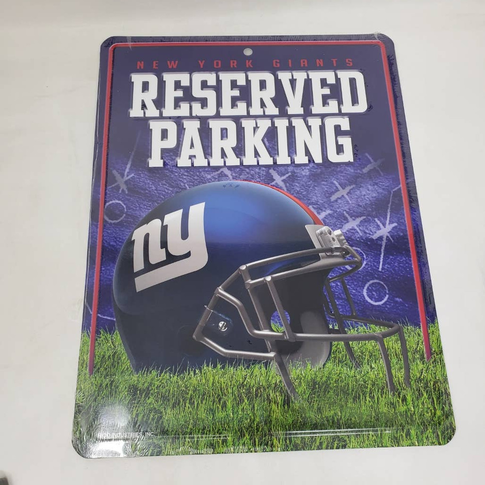 Rico Metal Reserved Parking Wall Sign NFL 8.5"x 11" - New York Giants